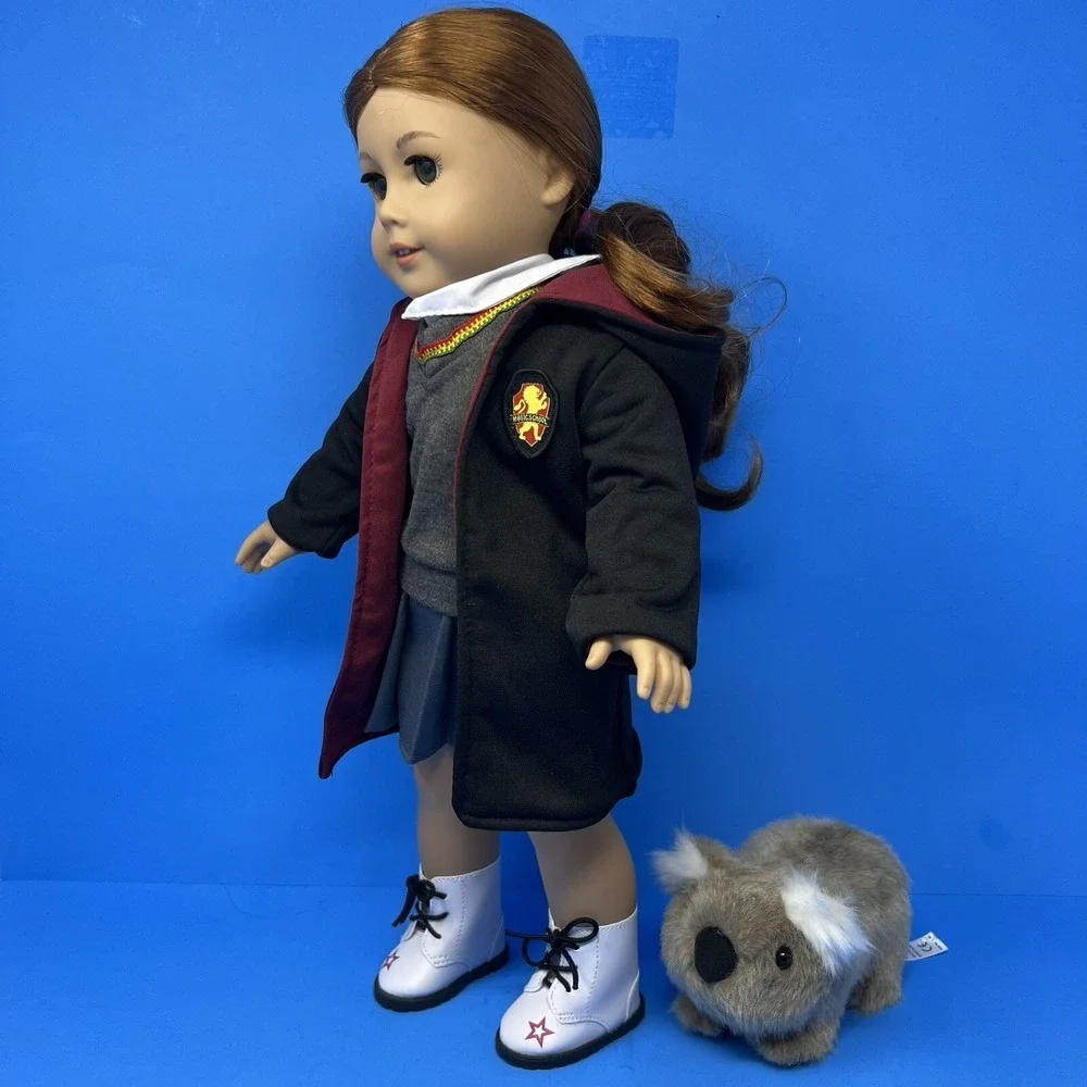 American Girl Doll Hogwarts Uniform Inspired Outfit w Koala Bear Harry Potter
